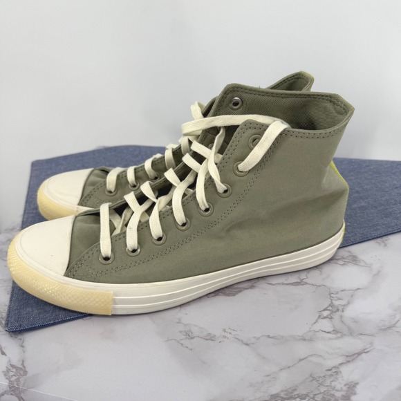 Converse Chuck Taylor All Star High Top Olive Green Sneakers 10 Retro Streetwear - Picture 4 of 8